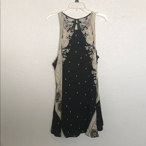 Free People Intimately Black Floral Tunic Dress